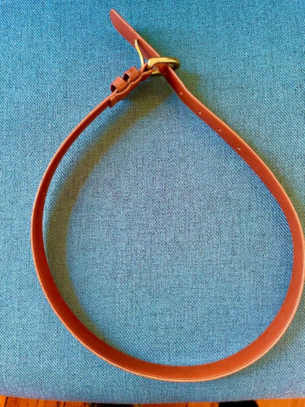 COACH Brown Leather Belt with Gold-Tone Buckle - Picture 2 of 8